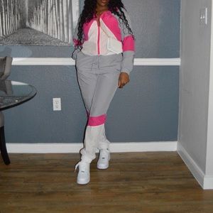 Comfortable Pink and Gray Women’s Jumpsuit